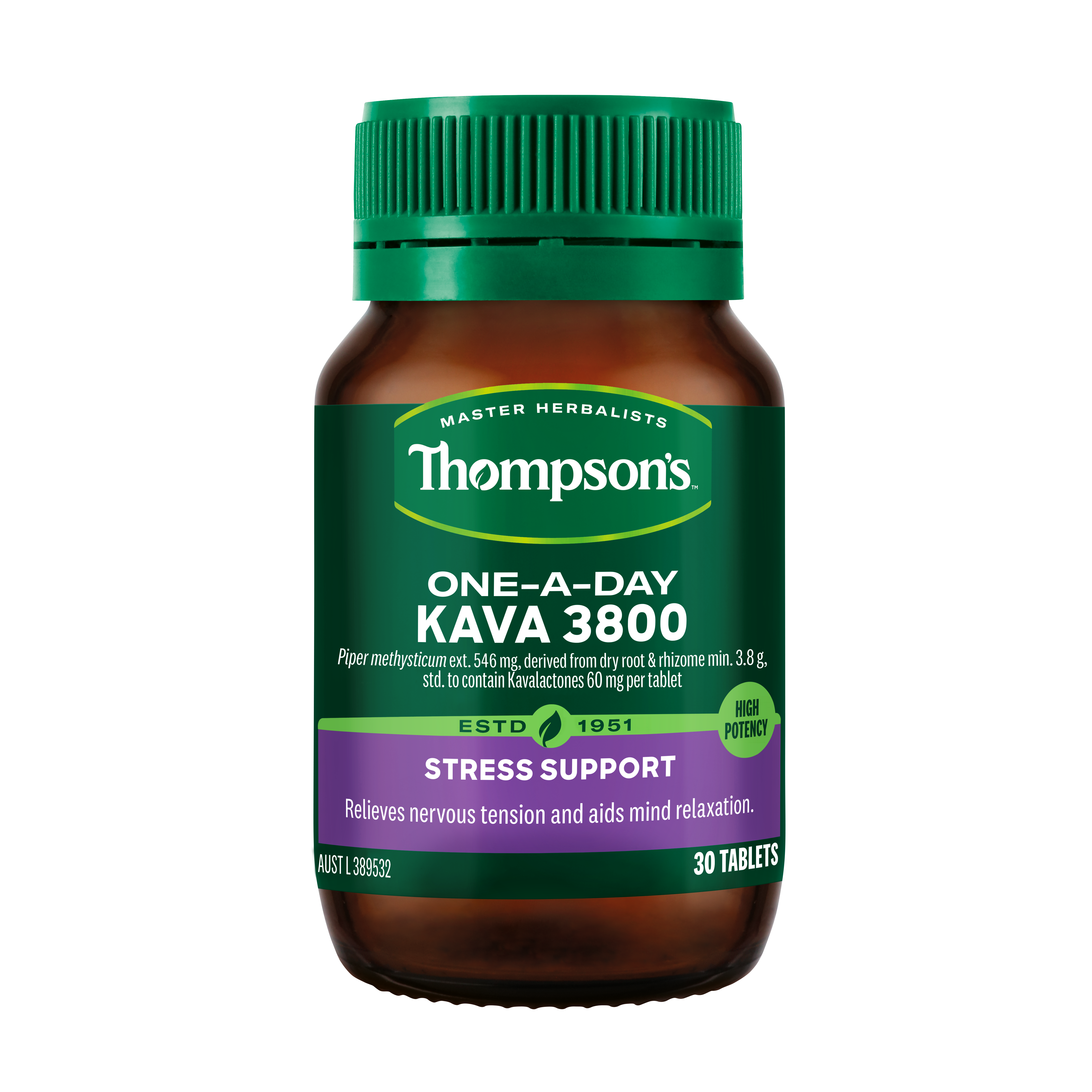 Thompson's One-A-day Kava 3800 30 Tablets Thompson's One-A-day Kava 3800 30 Tablets